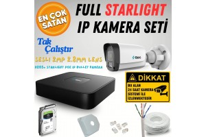 ttec 2MP 1080P 4 - 8 - 16 Kameralı Sesli IP Set Full HD Seçenekli Tak Çalıştır Hazır Kamera Seti Kendi Setini Oluştur