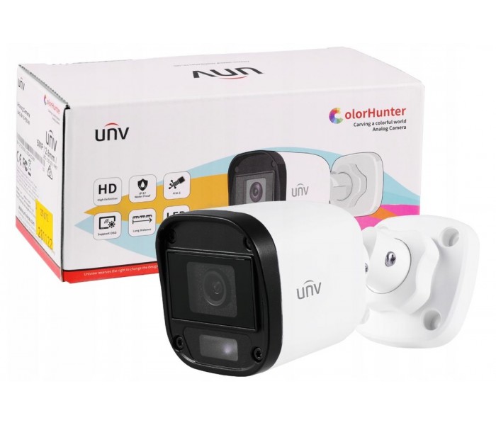 UNV UAC-B115-AF28-W Sesli 2.8MM Lens 5MP Full Color Gece Renkli Hibrit AHD IR Bullet Kamera