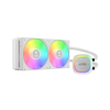 GAMDIAS AURA GL240 V2 WH, White Edition, 240mm,  RGB, 2 Fanlı,CPU Sıvı Soğutma