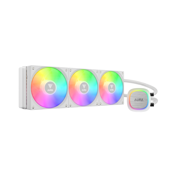 GAMDIAS AURA GL360 V2 WH, White Edition, 360mm,  RGB, 3 Fanlı, CPU Sıvı Soğutma