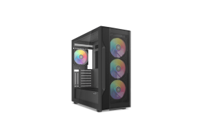 SAMA S40BK Black, H700BK 700W, 80 PLUS, Tempered Glass Panel, Mesh Ön Panel, Type-C, 4x120mm ARGB Fan, ATX, GAMING KASA