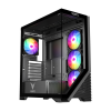VENTO VG4202FL Mid Tower, 850W 80+ Siyah, Temperli Cam, RGB, ATX GAMING KASA
