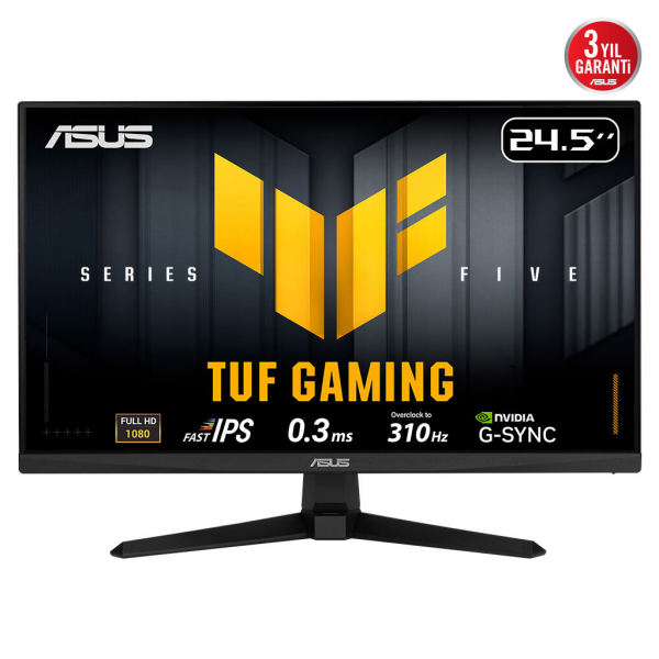 ASUS TUF GAMING VG259QMR5A 24,5" 0.3ms, 310Hz, Full HD, DP, 2xHDMI, Hoparlör, Fast IPS LED, ELMB Sync Premium, GAMING Monitör