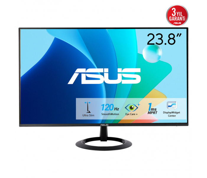 ASUS VZ249HG 23.8" 1ms, 120Hz, Full HD, HDMI, D-Sub, IPS LED, Adaptive Sync, Mavi Işık Filtresi, Care Plus, Monitör