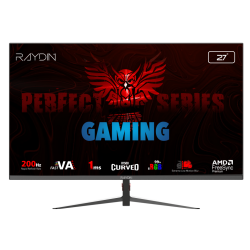 RAYDIN MM27RFA-200HZ, 27", 1ms, 200Hz, Full HD, 300 nits, 2xHDMI, DP, VA LED, R1500 Curved, Frameless, FreeSync Gaming Monitör