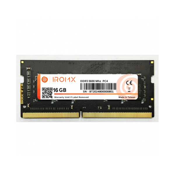 IROMX 1X, 16Gb, 5600Mhz, DDR5, Sodimm Notebook RAM, 1,1V, CL46