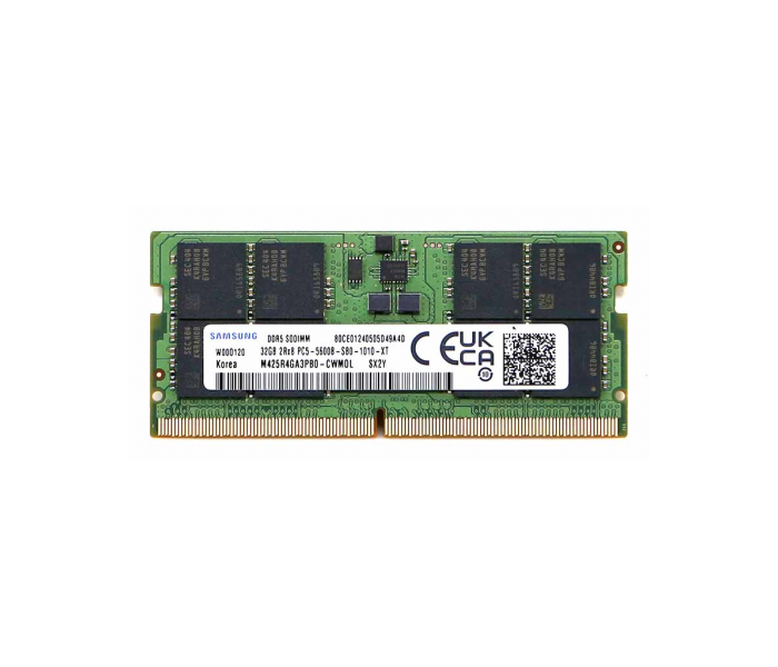 Samsung SAMSO5600/32, 32GB, DDR5, 5600MHz,  CL46, 1.1V Notebook Ram (M425R4GA3BB0-CWW0L)