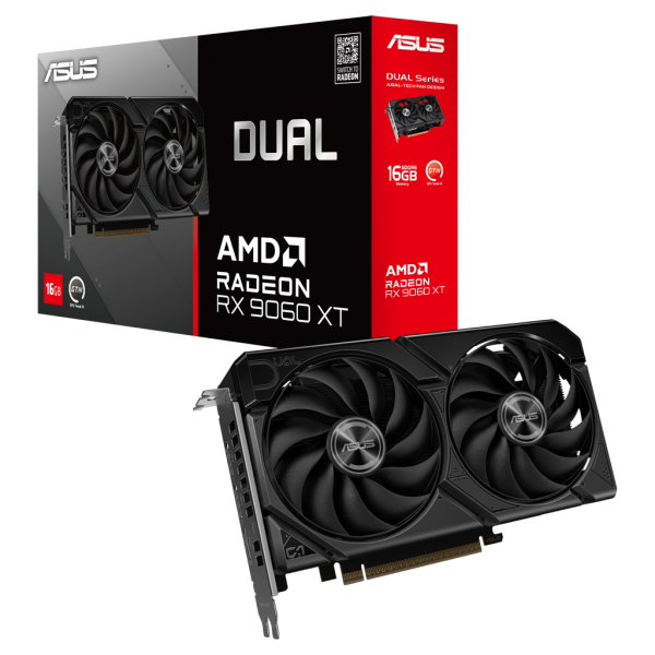 ASUS DUAL-RX9060XT-16G, 16Gb, 128Bit, GDDR6, 1xHDMI, 2xDP, GAMING Ekran Kartı