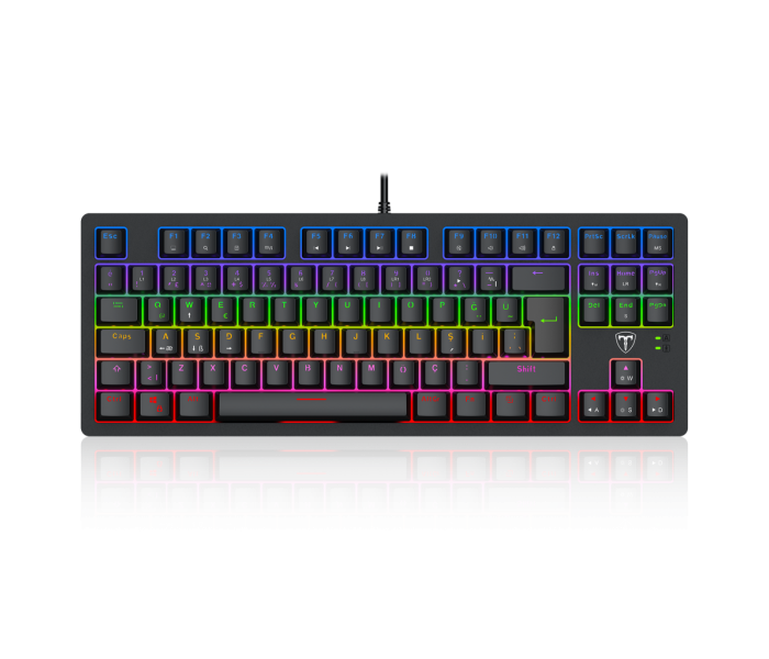 T-DAGGER BALI, T-TGK311-BL, USB Kablolu, Türkçe Q,  Rainbow Backlight, Blue Mekanik Switch, 87 Tuşlu, Gaming Klavye