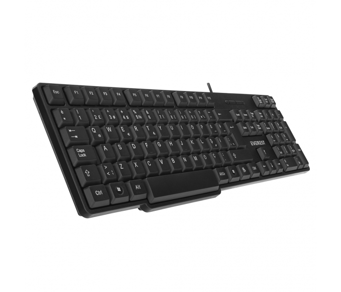 EVEREST KB-517U, USB Kablolu, Türkçe Q,  2Mt Kablolu Standart Klavye (Siyah)