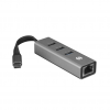 S-LINK SW-U3325, GigaBit, Type-C to RJ45, 3xUSB 3.0, Metal, Ethernet Kartı