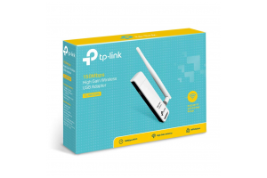 TP-LINK TL-WN722N, 150Mbp, 2.4Ghz, 4dBi Anten, USB2.0, WIRELESS ETHERNET