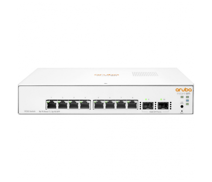 HP Aruba Instant On, JL680A, 1930-8G, 8Port, GigaBit, 2 Port Gigabit SFP, Yönetilebilir, Rack Mount Switch