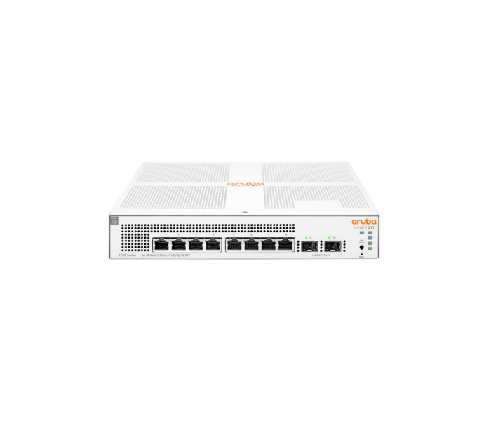 HP Aruba Instant On, JL681A, 1930-8G, 8Port, GigaBit, PoE 124W, 2 Port Gigabit SFP, Yönetilebilir, Rack Mount Switch