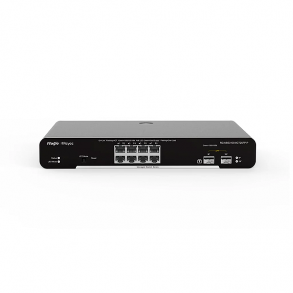 RUIJIE REYEE RG-NBS3100-8GT2SFP, 8 Port, GigaBit, 2Port SFP, L2 Yönetilebilir, Metal Kasa, Masaüstü, Switch