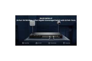 RUIJIE REYEE RG-ES126FGS-LP  26 Port, 24 Port  Megabit PoE, 180W, 2 Port Gigabit Uplink, 1 Port Gigabit COMBO,  Switch  Metal Kasa