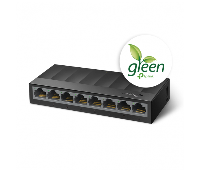 TP-LINK LS1008G, Green Tech, 8 Port GigaBit, Yönetilemez, Masaüstü Switch