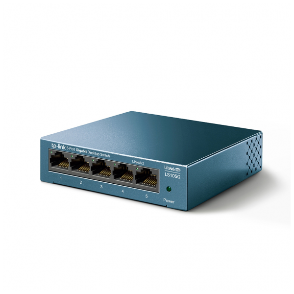 TP-LINK LS105G, Green Tech, 5 Port, GigaBit,  Metal Kasa, Yönetilemez, Masaüstü Switch