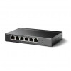 TP-LINK TL-SF1006P, 6 Port, MegaBit, 4 Port PoE 67W, Yönetilemez, Metal Kasalı Switch