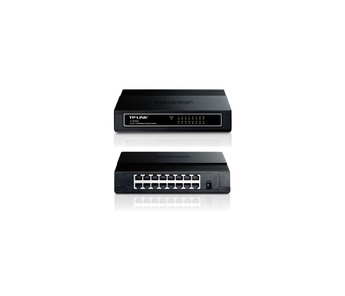 TP-LINK TL-SF1016D, 16 Port, MegaBit, Yönetilemez, Masaüstü Switch