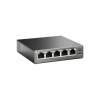 TP-LINK TL-SG1005P, 5 Port, GigaBit, 4 Port PoE 56W, Yönetilemez, Metal Kasa, Masaüstü Switch