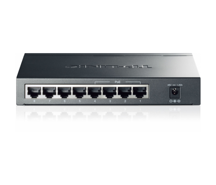TP-LINK TL-SG1008P, 8 Port, GigaBit, 4 Port PoE, 55W, Yönetilemez, Metal Kasa, Masaüstü Switch