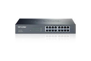 TP-LINK TL-SG1016D, 16 Port, GigaBit, Yönetilemez, Metal Kasa, Rackmount Switch