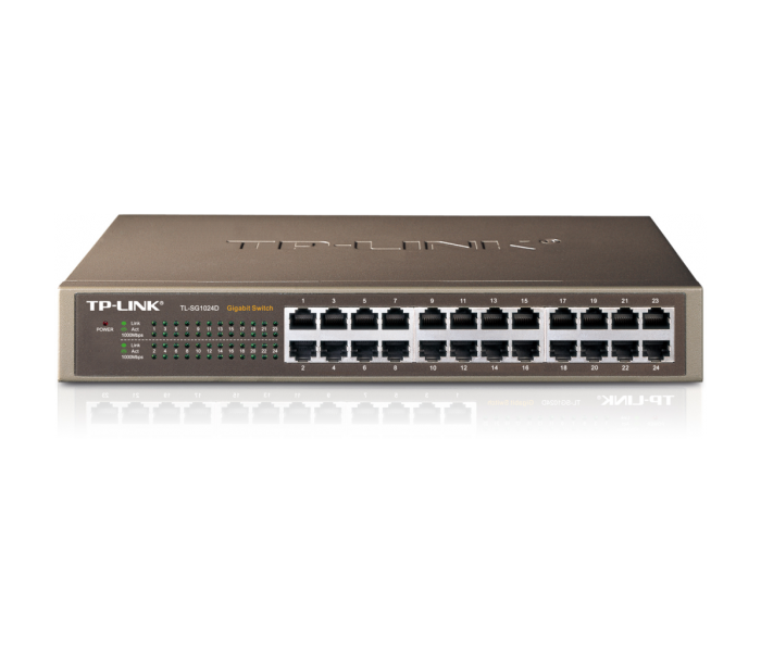 TP-LINK TL-SG1024D, 24 Port, GigaBit, Yönetilemez, Metal Kasa, Rackmount Switch