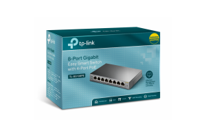 TP-LINK TL-SG108PE, 8 Port, GigaBit, 4 Port PoE 64W, Easy Smart, Yönetilebilir, Metal Kasa, Masaüstü Switch