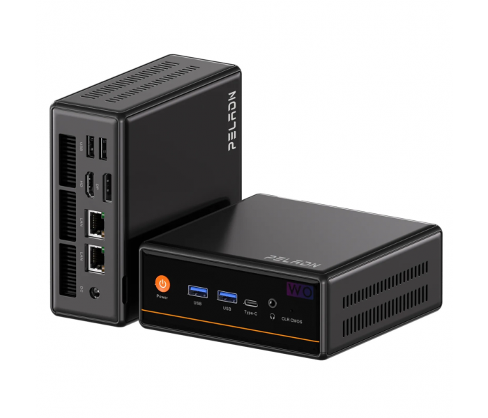 PELADN WO4 Serisi, AMD Ryzen 5 5600H, 16Gb Ram, 512Gb SSD, 1xHDMI, 1xDP,  4xUSB, 1xType-C, 2xLAN, Paylaşımlı Ekran Kartı, Wi-Fi6, Bluetooth 5.2, Windows 11 Pro, MFF MiniPC