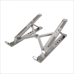 FENY EKD-NT20, 10"-18" Taşınabilir,  Katlanır, Notebook Standı, 7 Kademeli Ayarlanabilir Yükseklik, Alüminyum (Gümüş)