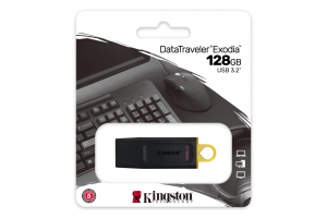 KINGSTON DTX/128GB USB 3.2 Data Traveler Exodia  Gen 1 Flash Disk (Siyah - Sarı)