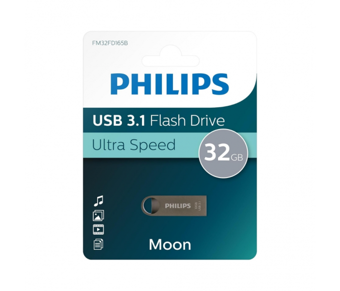 PHILIPS FM32FD165B, 32GB, USB 3.1, Moon, Uzay Grisi, Flash Disk