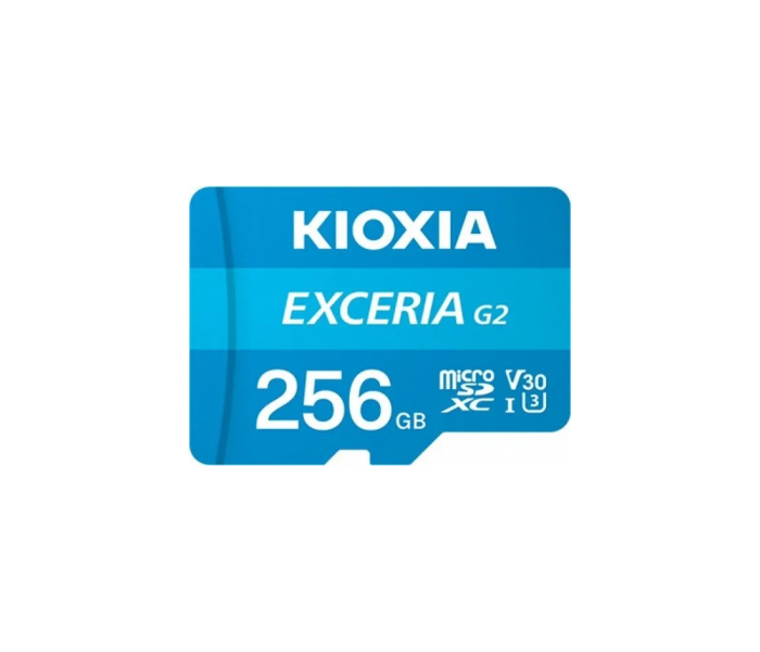 KIOXIA 256GB ExceriaG2, LMEX2L256GG2, U1 V30 4K,  CL10, 100Mb/s, MicroSD Kart Bellek (SD Adaptörlü)