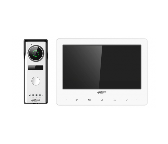 DAHUA KTA02, Analog Villa Tipi Görüntülü  İnterkom Kit, 7 inç TFT Ekran, 1,3Mp Kamera, Analog Villa Kit