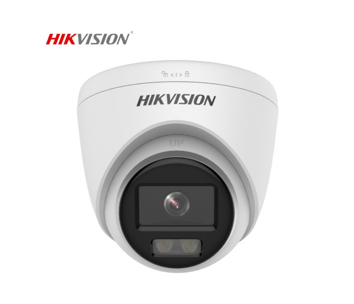 HIKVISION DS-2CD1327G0-LUF 2Mpix, 2,8mm Lens, H265+, 30Mt Gece Görüşü, Dahili Mikrofon, Color Vu Lite, Full Time Color, Dome IP Kamera