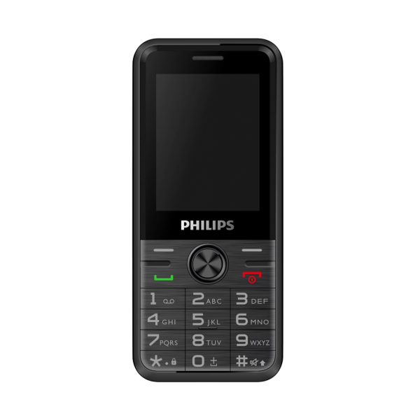 PHILIPS Xenium E6500, 128Mb, Siyah, 48Mb Ram, 2,4inc Ekran, Arka Kamera, 4G Çift Sim Desteği, FM Radyo, 1700mAh Pil, El Feneri, Türkiye KVK Garantili