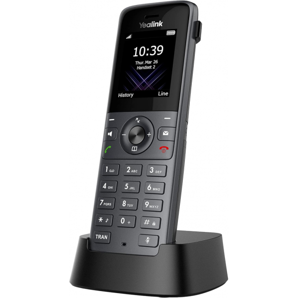 YEALINK W78H, Dect, Kablosuz IP TELEFON, Siyah, 2.4" Renkli Ekran, 30 Saat Konuşma, 400 Saat Bekleme, Bluetooth kablosuz kulaklık desteği