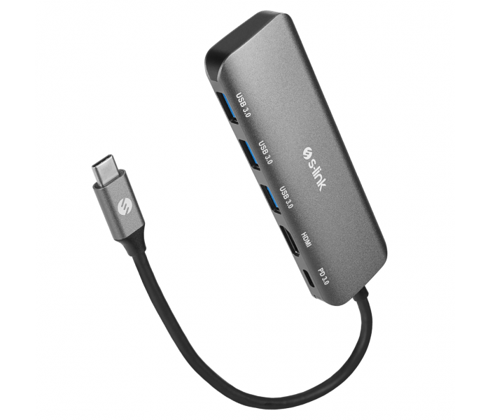 S-LINK SWV-USBC030, Type-C to HDMI, 3xUSB3.0, 1xPD Metal, USB HUB ve Çevirici