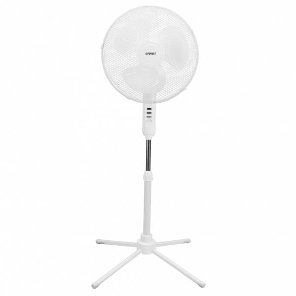 EVEREST FAN10, BEYAZ, EcoWind, 3 Kademeli Hız, 3lü 16" Kanat, 45W, Otomatik Salınım, Yükseklik Ayarlı, AC220, Vantilatör