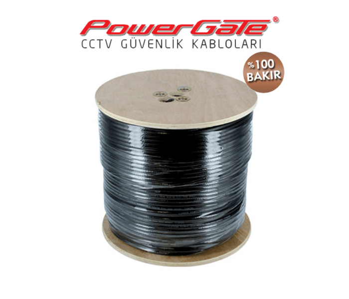 PowerGate OUT 500mt, 2+1 (2x0,50+0,33) %100Bakır, DIŞ ORTAM CCTV Güvenlik Kablosu