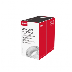 DAHUA DH-PFM923I-6UN-C, CAT6 305m, 24AWG 0.53mm, UTP, %100 Bakır, LSZH Halogen Free Kablo, Beyaz Renk