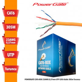 POWERGATE CAT6-BOX-OR, 23AWG, 0,57mm, UTP, CAT6 Ka..