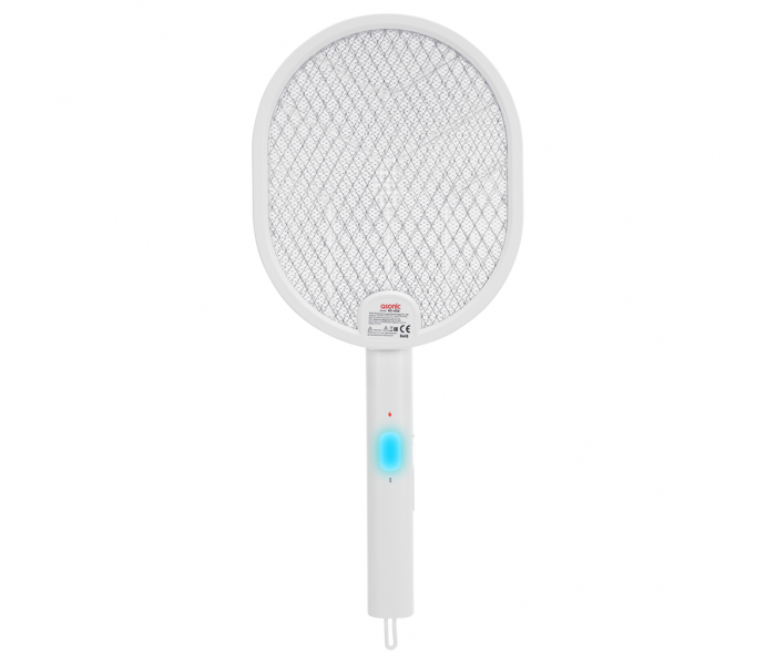 ASONIC AS-A26, Beyaz, 3000V, Raket Tipi, UV Mor Işıklı, 1200mAh, Bataryalı, Şarj Edilebilir, Katlanabilir, Sinek Öldürücü