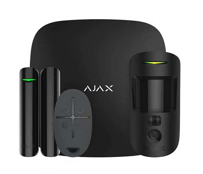 AJAX (20291) STARTERKIT CAM KABLOSUZ ALARM SETİ (SİYAH) 