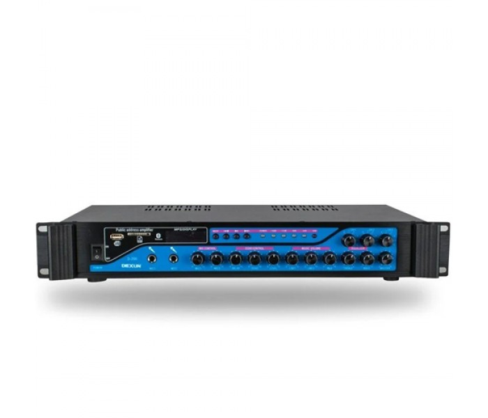 DEXUN (D-200) 200W 100V USB/SD/RCA/BT 2 KANAL 3 BÖLGELİ TRAFOLU STEREO ANFİ