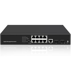 FREELINK (FRL-8MP2S1C-120) 8 PORT 10/100/1000 POE 2xUPLINK 1000M L2 YÖNETİLEBİLİR 120W POE SWİTCH 