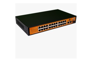 KALEİÇİ (KLC-1024-MSP300) 24 PORT POE 10/100 2 PORT 10/100 RJ45 1 PORT 1G SFP SWITCH-300W 