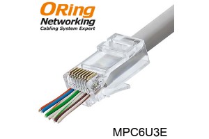 ORING (MPC6U3EZ) RJ45 (8P/8C) CAT6 UTP EASY SNAP IN MODÜLER PLUG 3U (PAKET 100 ADET) 