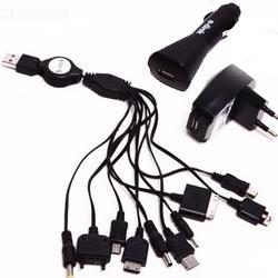 S-LINK (SLX-12C) UNIVERSAL ŞARJ CİHAZI 220V+OTO ÇAKMAK+USB 10 FARKLI UÇ